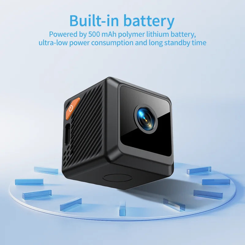 W02 Subminiature 1080P HD WiFi Security Camera - Mini Smart Home Surveillance with Night Vision & Motion Detection