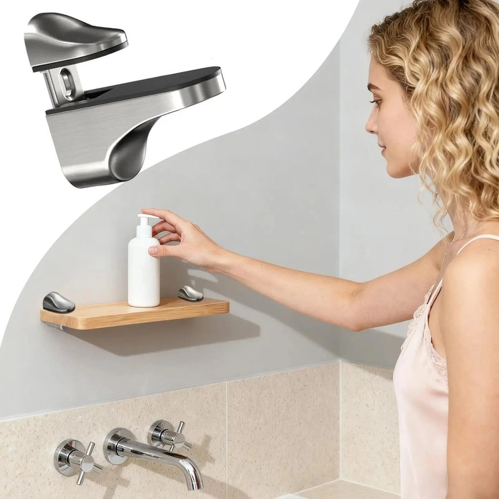 Shelf Brackets Adjustable Shower Glass Shelf Brackets Holder Parts Holder Support Clip Hardware for Wood Acrylic Cabinet Bar