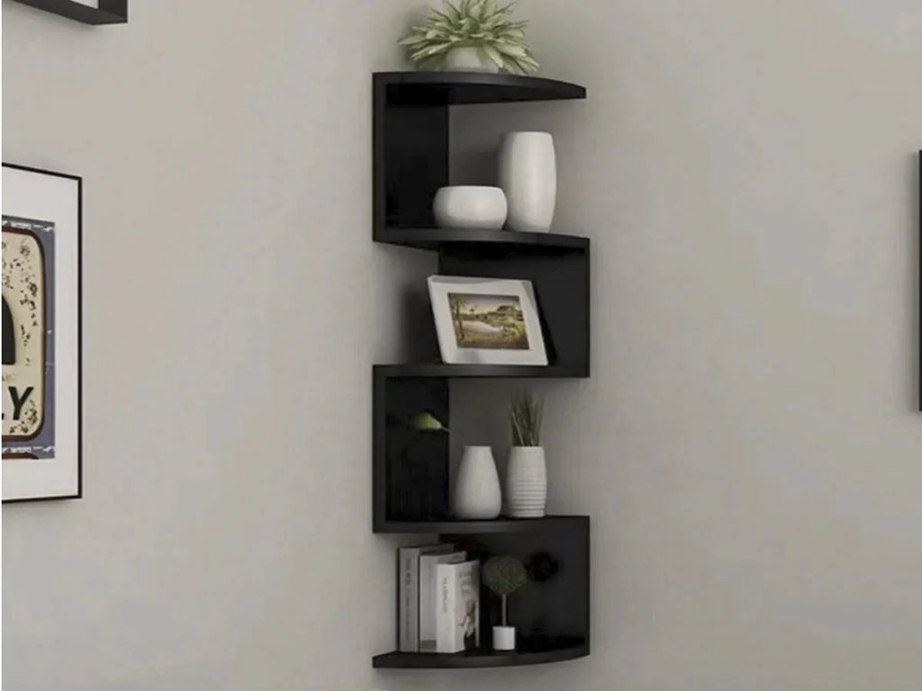 Corner Shelf - 5/2-Tier Corner Floating ShelvesWall Easy Assemble Wall Corner Shelves Bedrooms Living Room Decorations Bookcase