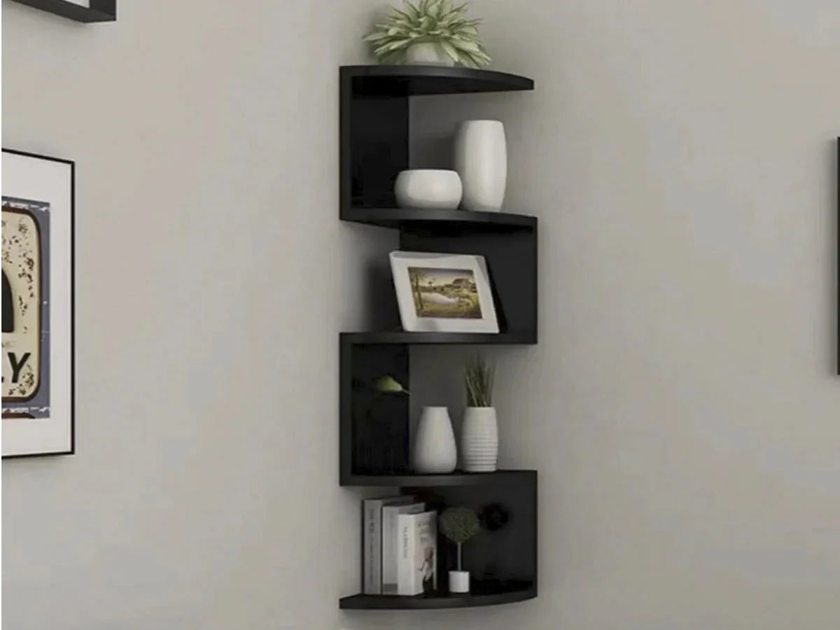 Corner Shelf - 5/2-Tier Corner Floating ShelvesWall Easy Assemble Wall Corner Shelves Bedrooms Living Room Decorations Bookcase