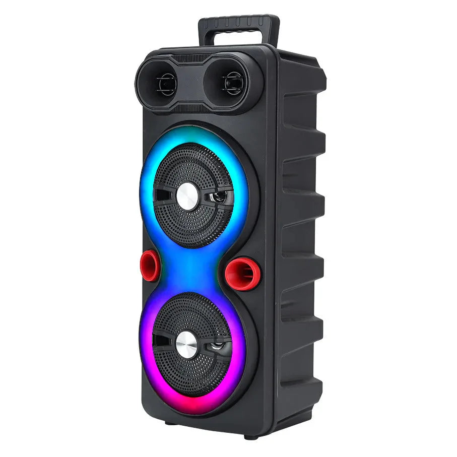 High Power Portable Karaoke Partybox Wireless Bluetooth Dual Speakers Outdooor Heavy Bass Subwoofer 6.5-inch Soundbar