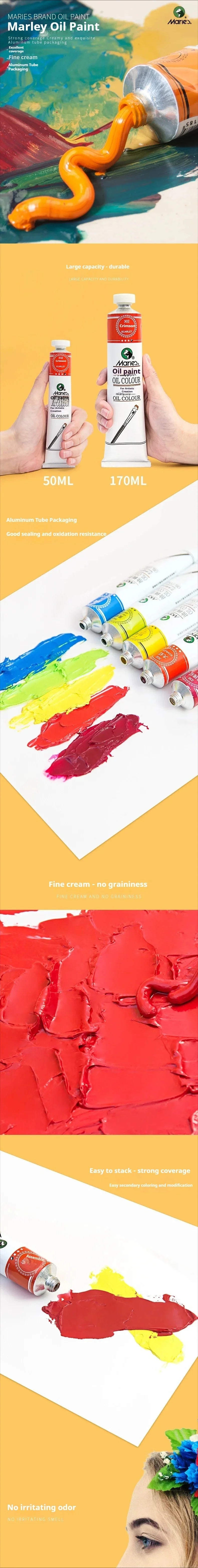 Marie's Oil Paint 170ML Oil Painting Art Creation Pigment Large Oil Paint Paint Single Commonly Used 24 Colors