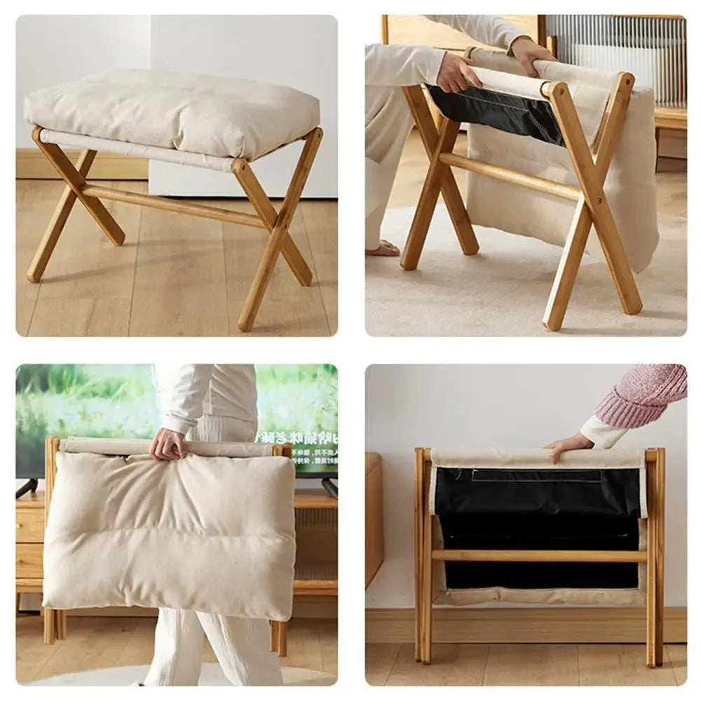 Velvet Footstool Velvet Footstool Ottoman Small Footrests Foot Stool Leg Rest High Padded Stool Seat For Bedroom Living Room