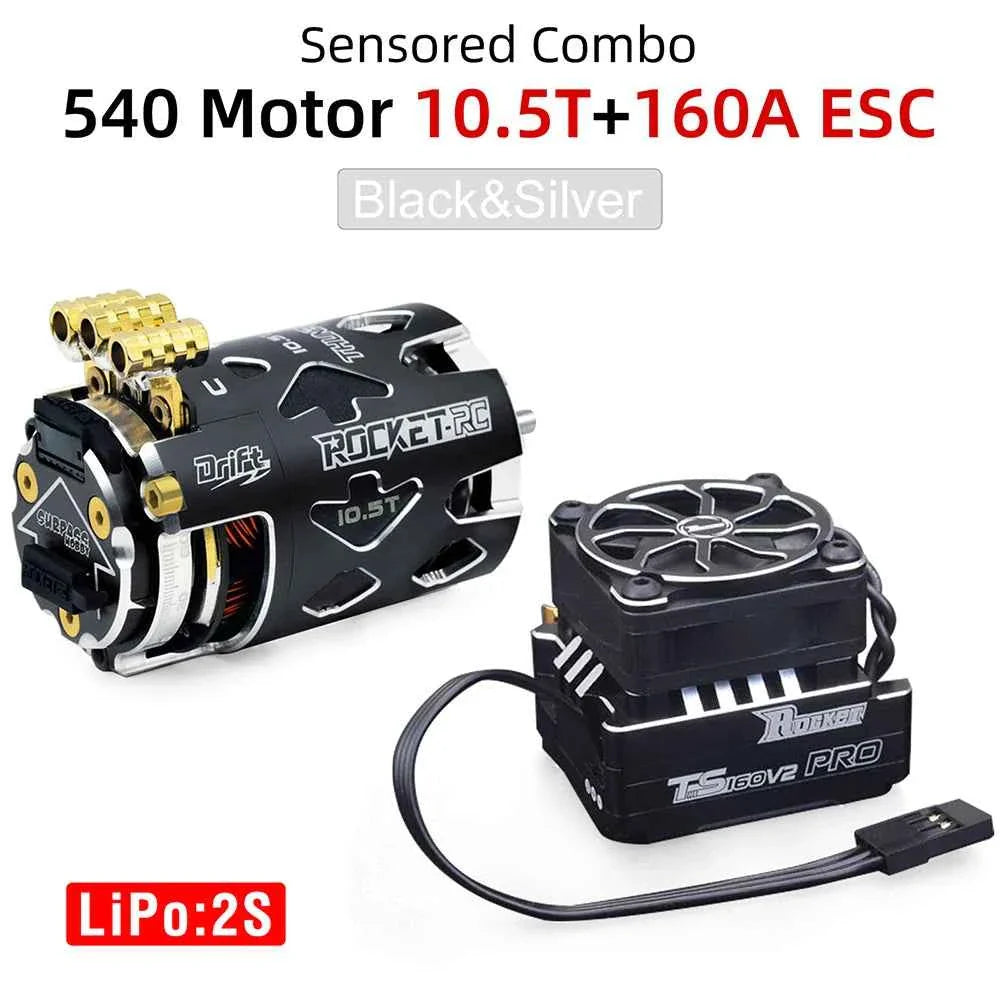 Rocket RC Brushless Motor Thunder 540 Sensored 10.5T 13.5T 3.175 mm Shaft for 1/10 RC Racing Drift Car Parts Surpass Hobby