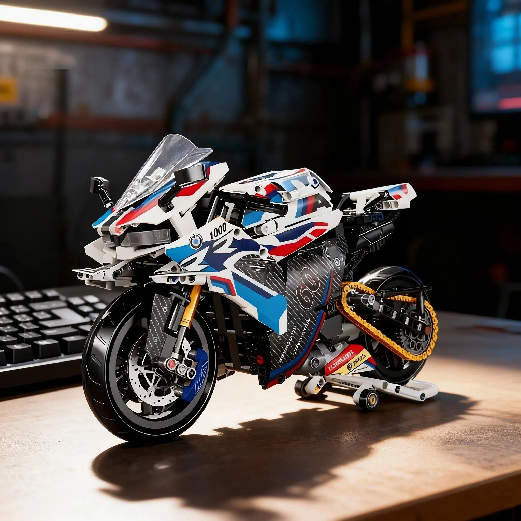 1:8 Motorcycle Building Blocks Set Super Motorbike Model Kit Technical Racing Kids Assembled Toys Gifts For Boys And Girls