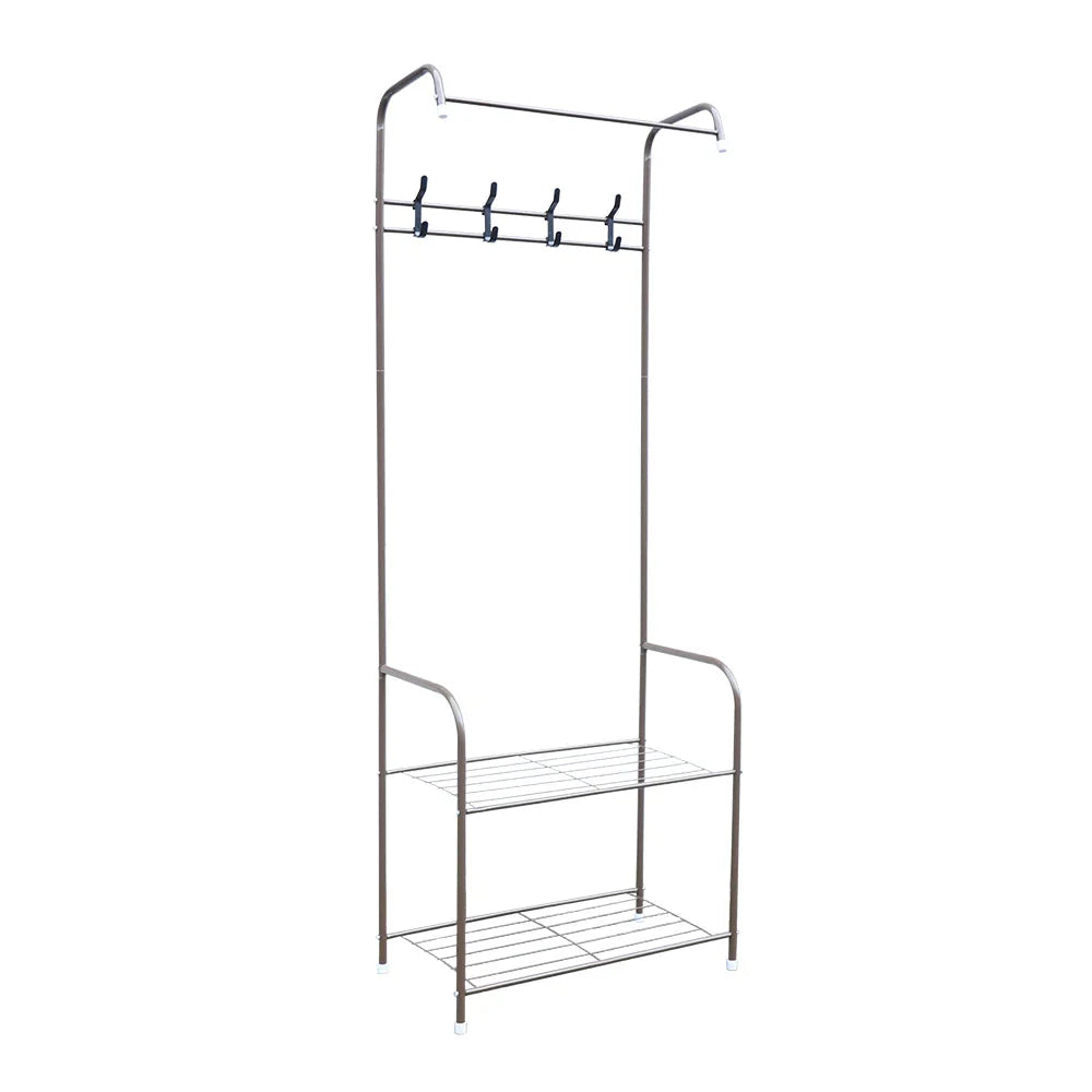 Independent Hanger Brown Metal Shoe Hanger 4 Hooks Clothes Rack Clothes Hangers Coat Hanger Stand Wardrobe Stand
