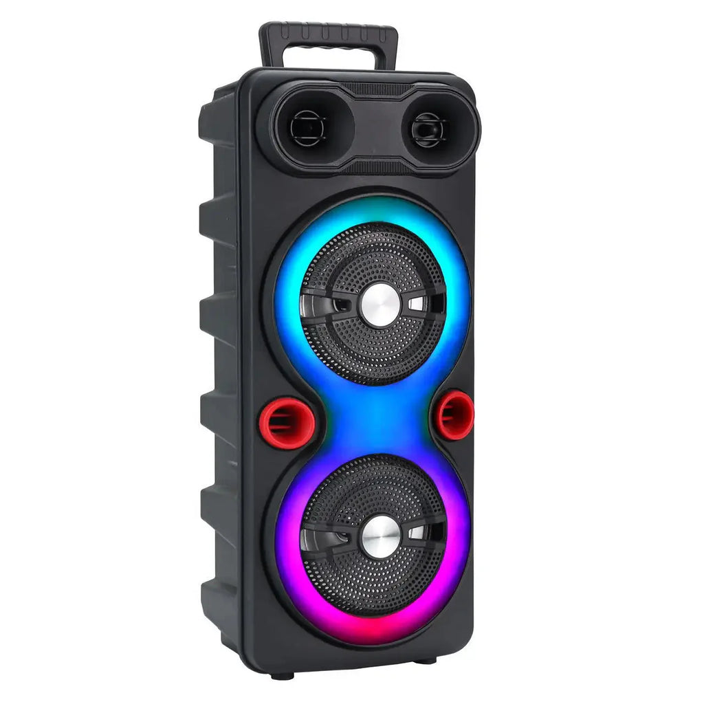 High Power Portable Karaoke Partybox Wireless Bluetooth Dual Speakers Outdooor Heavy Bass Subwoofer 6.5-inch Soundbar