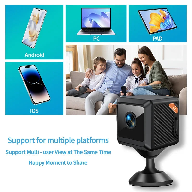 W02 Subminiature 1080P HD WiFi Security Camera - Mini Smart Home Surveillance with Night Vision & Motion Detection