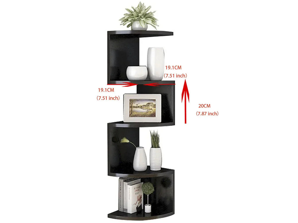 Corner Shelf - 5/2-Tier Corner Floating ShelvesWall Easy Assemble Wall Corner Shelves Bedrooms Living Room Decorations Bookcase