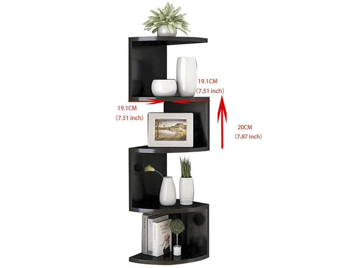 Corner Shelf - 5/2-Tier Corner Floating ShelvesWall Easy Assemble Wall Corner Shelves Bedrooms Living Room Decorations Bookcase