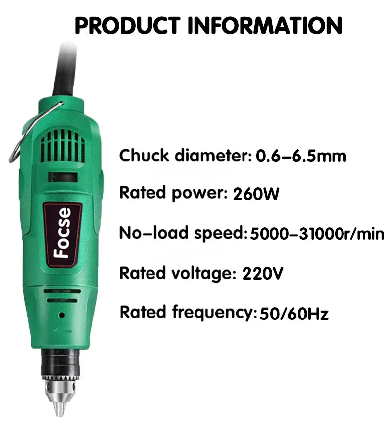 Dremel 260W Power Engraver Electric Mini Drill Tool Variable Speed Engraving Pen Grinding Machine Accessories