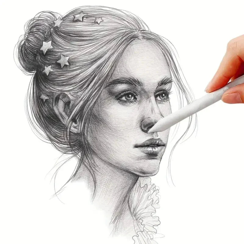 Art Supplies Drawing Tool Stump Rice Paper Sketch Double Head Smudge Stick Blending Stick White Drawing Pen Sketching Pencil