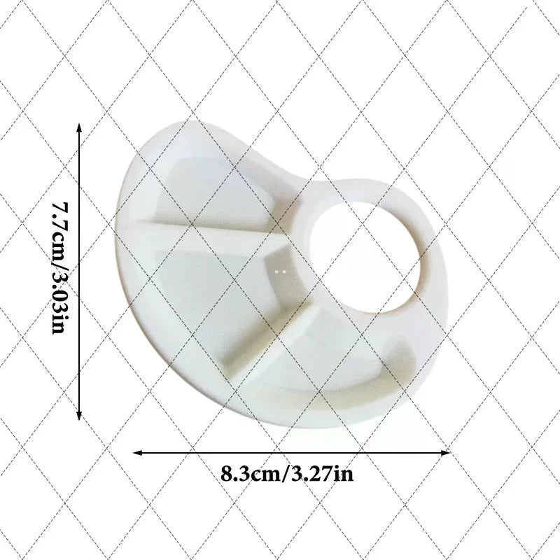 Ergonomic Thumb Palette Petite Paint Palette Smooth Surface for Artists Outdoor Painting Home Crafts School Art Classes