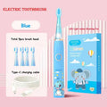 Kids Sonic Electric Toothbrush Child Cartoon with Colorful LED Light IPX7 Waterproof 2 mins Smart Timer Rechargeable Toothbrush