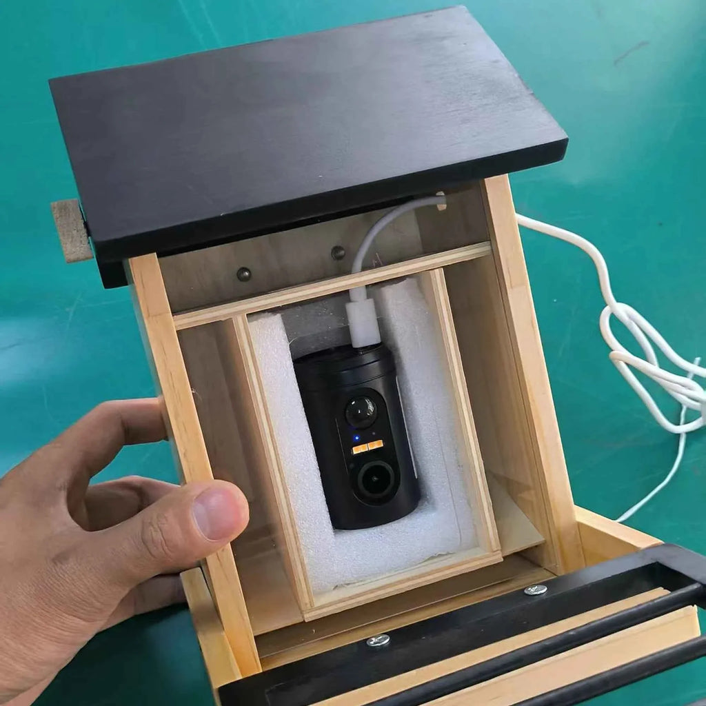 1080P Bird Feeder with HD Camera Built-in Battery Solar Low Power Night Vision Outdoor IP66 Waterproof 2.4GWIFI Connected Feeder