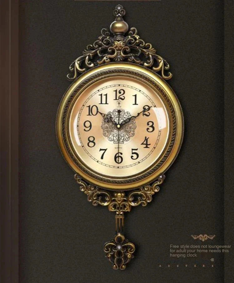 Large Luxury Gold Wall Clock Living Room Silent Creative Swing Wall watches Bedroom Quartz Clocks Wall Home Decor