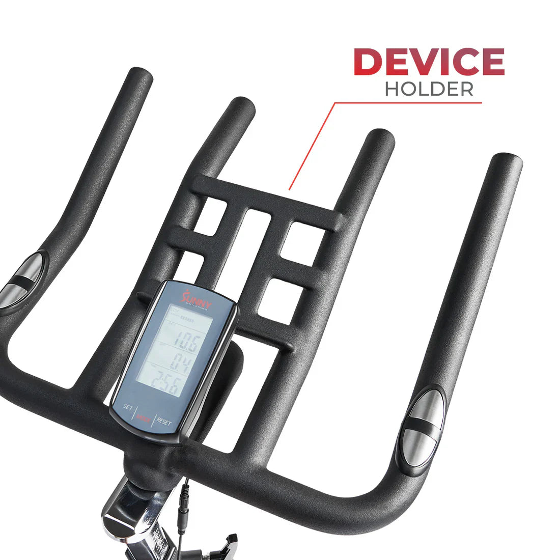 Premium Smart Magnetic Belt Drive Indoor Cycling Exercise Bike by Sunny Health and Fitness