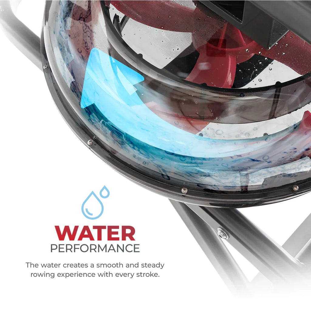 Obsidian Surge 500 m Water Rowing Machine by Sunny Health & Fitness