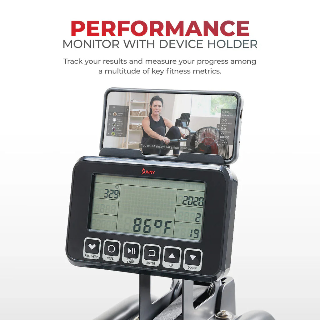 Obsidian Surge 500 m Water Rowing Machine by Sunny Health & Fitness