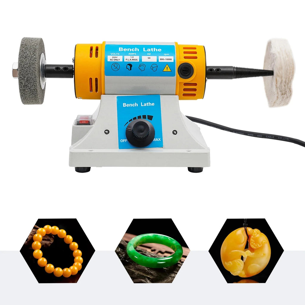 320W Polisher Grinder Machine 10000R/min Anti-rust Benchtop Polisher Grinder for Cutting and Carving for Jewelry/Wood/Dental