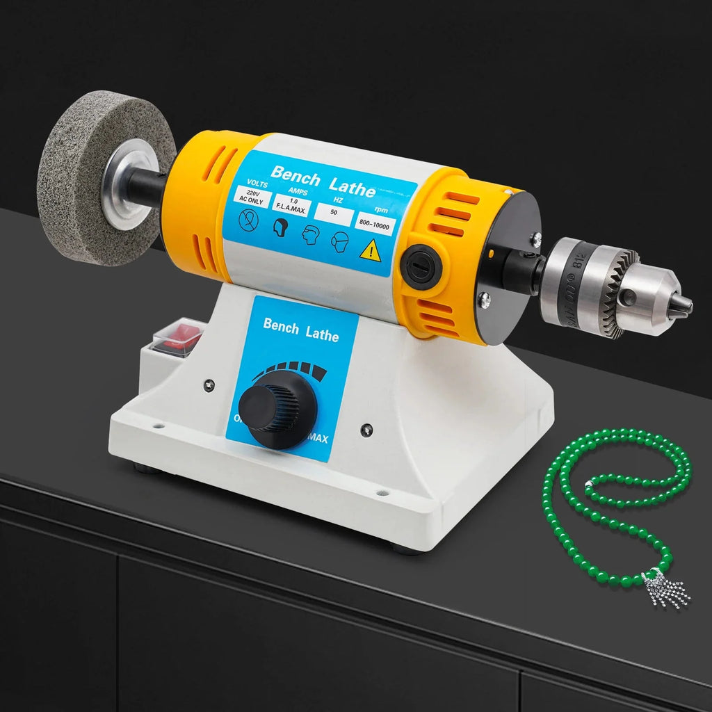 320W Polisher Grinder Machine 10000R/min Anti-rust Benchtop Polisher Grinder for Cutting and Carving for Jewelry/Wood/Dental