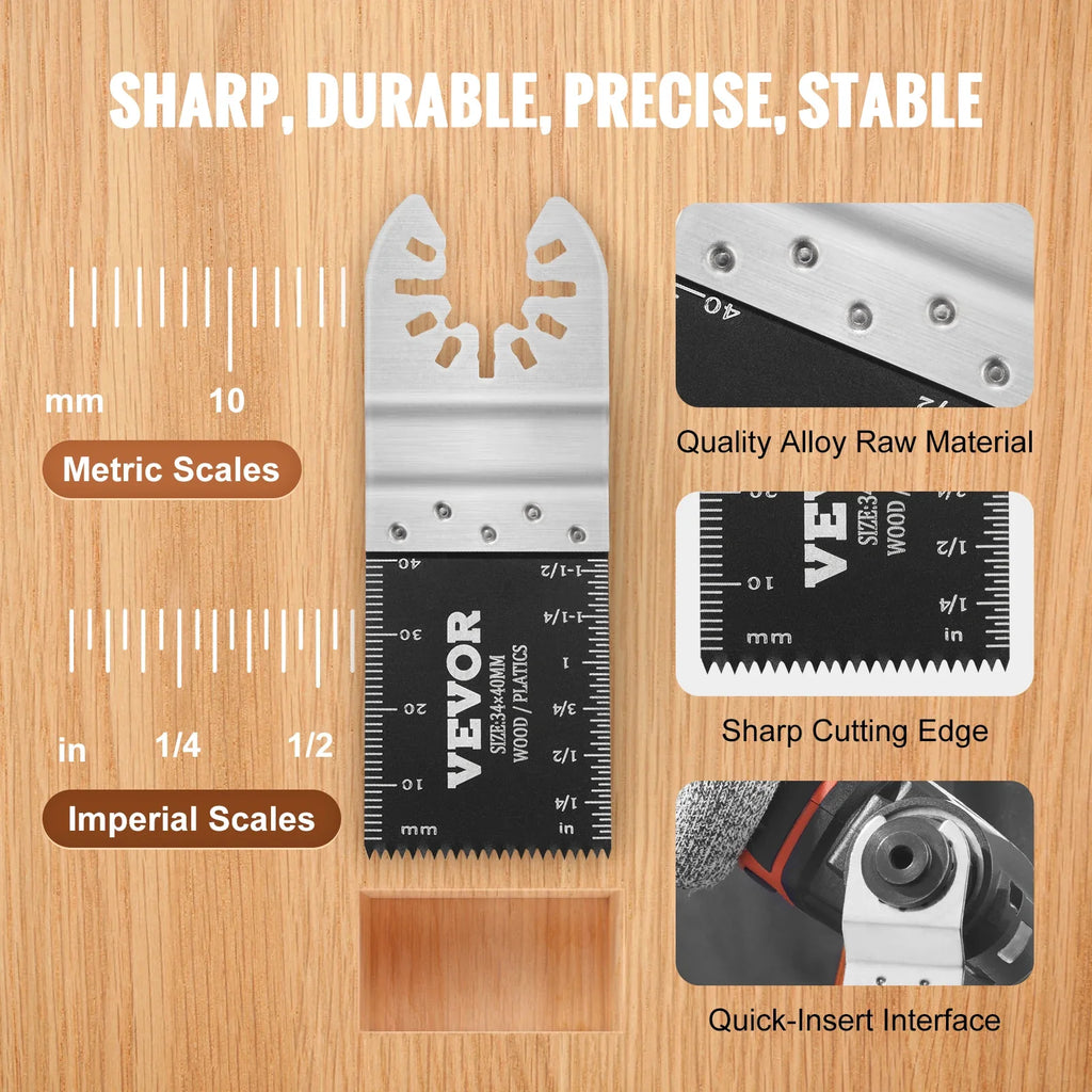 SucceBuy 30PCS Multi Tool Blades Kits Universal Release Oscillating Multi-Function Renovator Saw Blades for Dewalt Craftsman