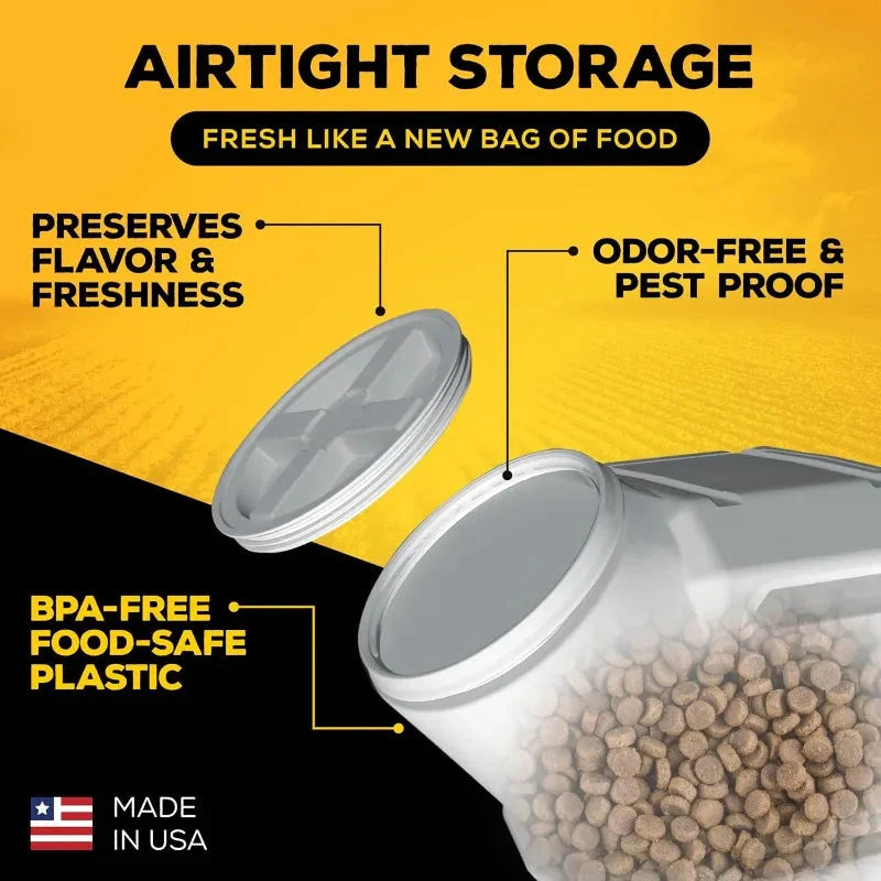 Vittles Vault Pet Food Storage Containers - Sealed Dog and Cat Food Storage Container, Fits up to 50lbs, Made in the USA