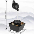 Tabletop Fountain Small Waterfall Fountain Desktop Decor With Light And Pebble USB Powered Sound Relaxation Fountain Ornament