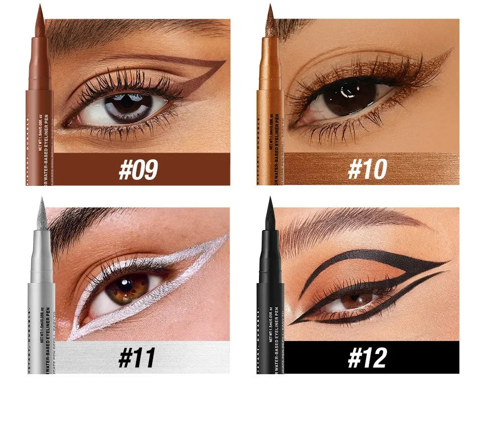 Red Wine Black Waterproof Eyeliner Pencil Untra-fine Liquid Eye Liner Pen Quick Dry Long Lasting Non Smudge Makeup Cosmetics