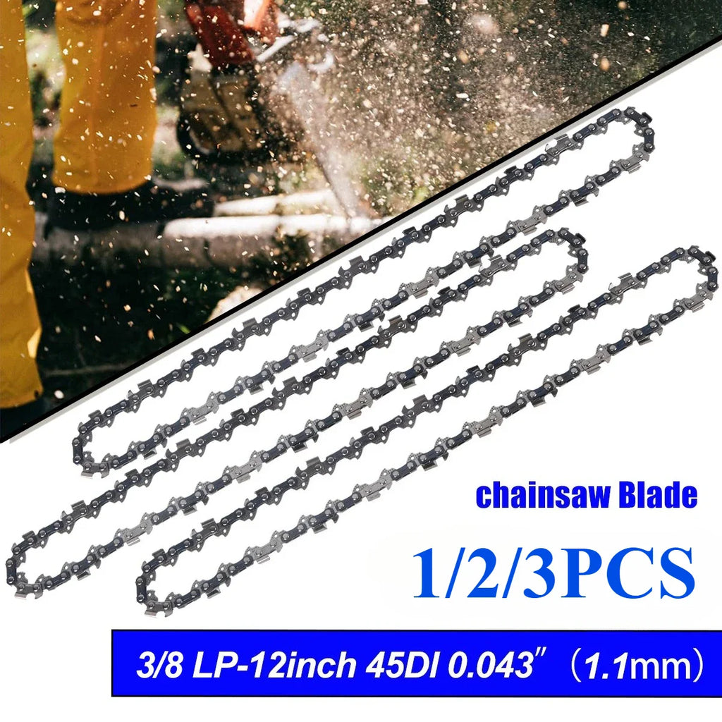 12 Inch Chainsaw Chain 3/8" LP Pitch .043'' Gauge 45 Drive Links Fits For DeWalt DCCS620P1 Ryobi, Craftsman, Makita and More