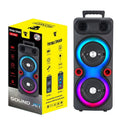 High Power Portable Karaoke Partybox Wireless Bluetooth Dual Speakers Outdooor Heavy Bass Subwoofer 6.5-inch Soundbar