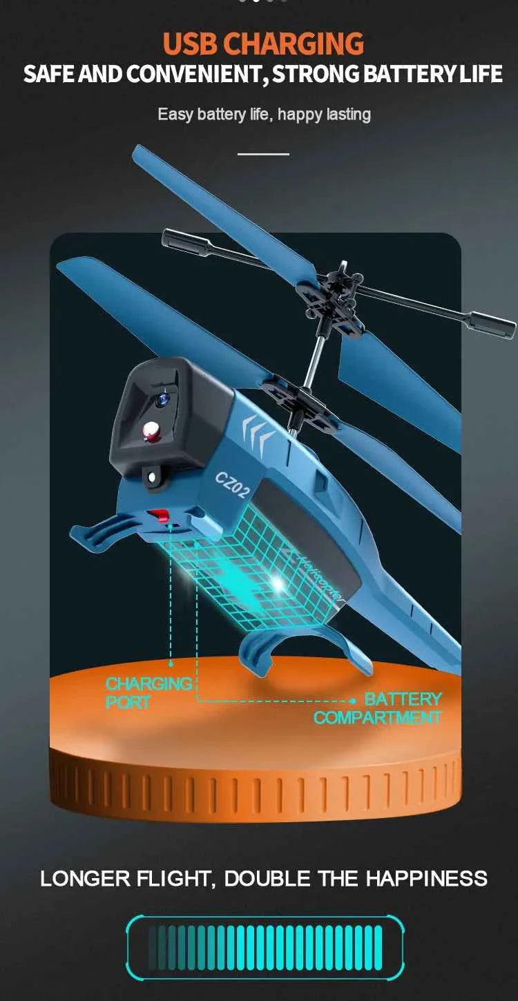 Rc Helicopter 3.5Ch 2.5Ch Rc Plane 2.4G Rc Helicopters for Adults Obstacle Avoidance Electric Airplane Induction Flying Toys
