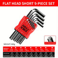 Professional 10-Piece Hex Key Set - Metric & SAE - CR-V Steel Allen Wrenches with Ball End