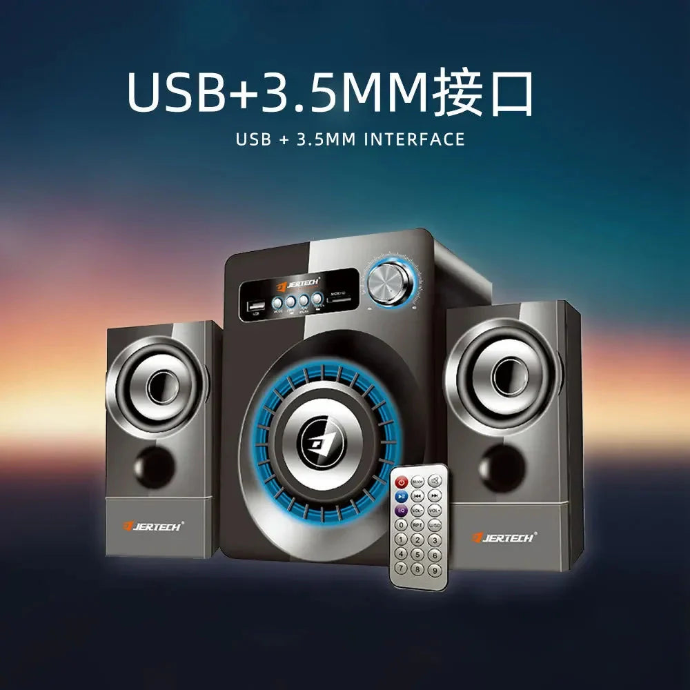 3D Subwoofer HiFi Wired Desktop Portable Bluetooth Speakers 5.1 Remote Control Home Theater Sound  Bar For Computers USB/SD card