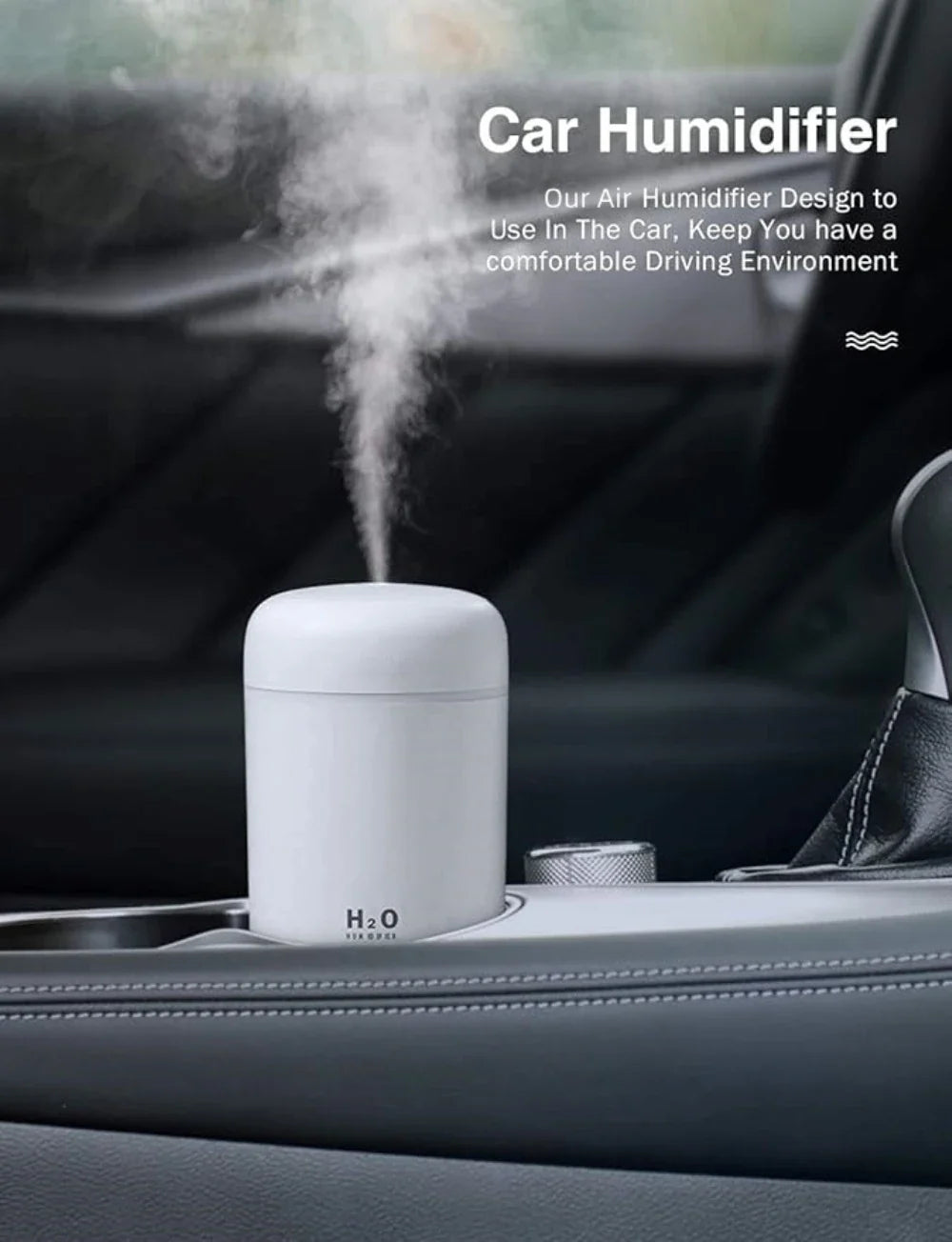 Portable Mini Air Humidifier For Bedroom,Personal Desktop,Car With Colorful Mood Lighting 2 Mist Modes And Auto Shut-Off