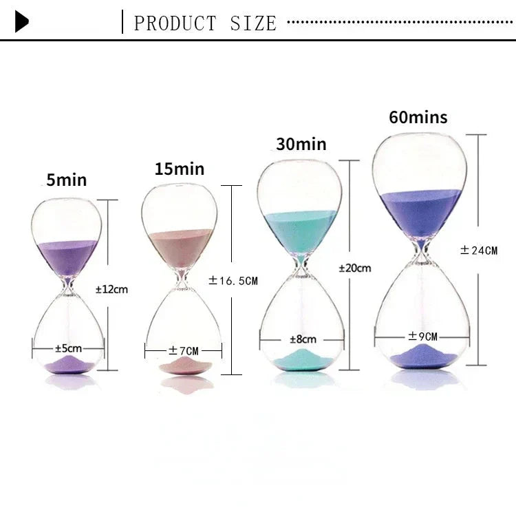 5/15/30/60 Mins Hour Glass Sand Watch Timer Sand Clock Household Items Hourglass Sand Timer Large Home Office Decor Shower