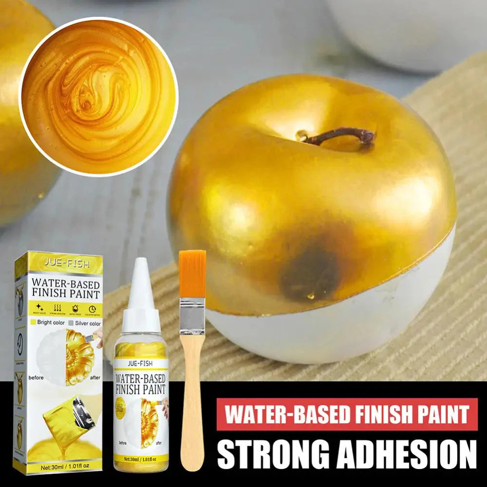 30ml Gold Paint Metallic Acrylic Paint Waterproof Not Faded For Statuary Coloring DIY Hand Clothes Painted Graffiti Pigments