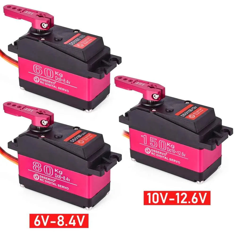 RC Steering Servo High Torque Servo Waterproof 60Kg 80Kg 150Kg 1/5 1/6 servo HV Metal Digital for  HPI Baja 5B SS RC Car