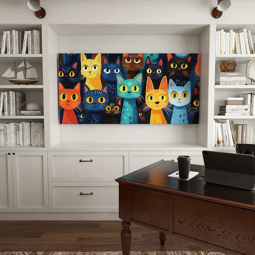 1.5-Inch Thick Pine Solid Wood Frame, Canvas Wall Art, Birthday Gift Art Wall Painting, Bedroom, Office, Living Room