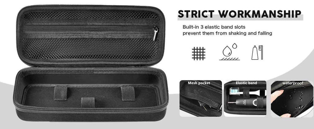 Toothbrush Travel Case Compatible with Oral-B Pro 1000, 2000, 3000, 3500, 1500/ for Philips Sonicare ProtectiveClean 4100 5100