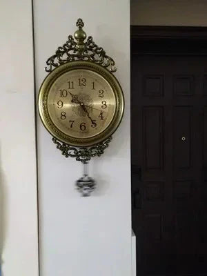 Large Luxury Gold Wall Clock Living Room Silent Creative Swing Wall watches Bedroom Quartz Clocks Wall Home Decor