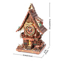 Robotime ROKR Cuckoo Clock Mechanical 3D Wooden Puzzle Christmas Cuckoo Clock Building Kit Holiday DIY Project for Teens Adults