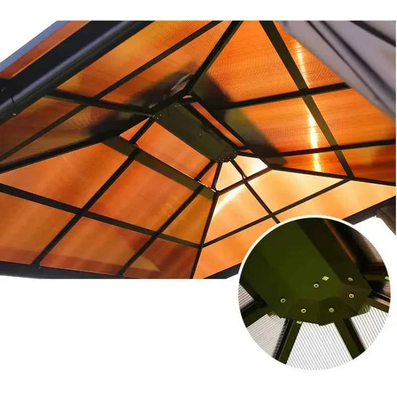 Direct Sales Double Roof Gazebo Aluminum Frame Waterproof Sun Shelter for Garden Outdoor Patio Rustproof Canopy