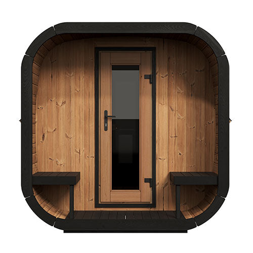 SaunaLife Model CL12GCP Cube-Series Outdoor Home Sauna Suite Kit