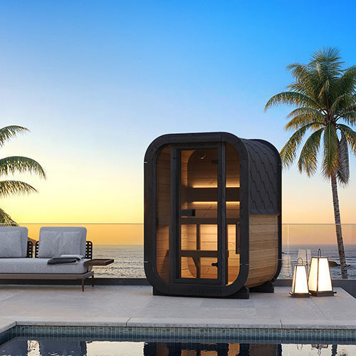 SaunaLife Model CL3G Cube-Series Outdoor Home Sauna Kit