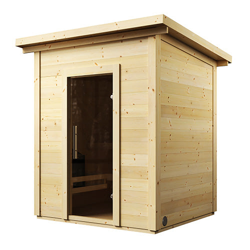 SaunaLife Model G2 Garden-Series Outdoor Home Sauna DIY Kit with LED Light System
