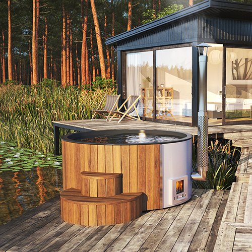 SaunaLife Model S4N Soak-Series Home Wood-Burning Hot Tub