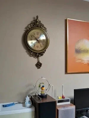 Large Luxury Gold Wall Clock Living Room Silent Creative Swing Wall watches Bedroom Quartz Clocks Wall Home Decor