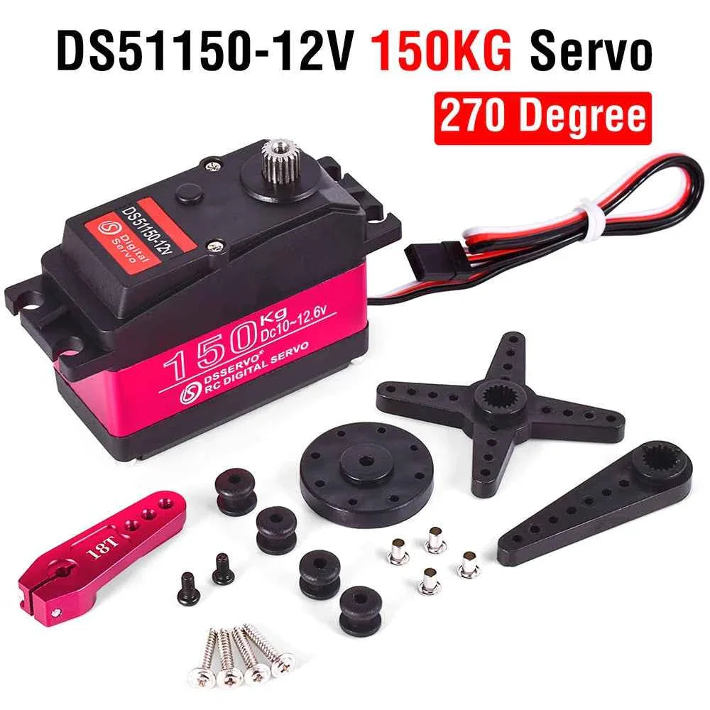 RC Steering Servo High Torque Servo Waterproof 60Kg 80Kg 150Kg 1/5 1/6 servo HV Metal Digital for  HPI Baja 5B SS RC Car