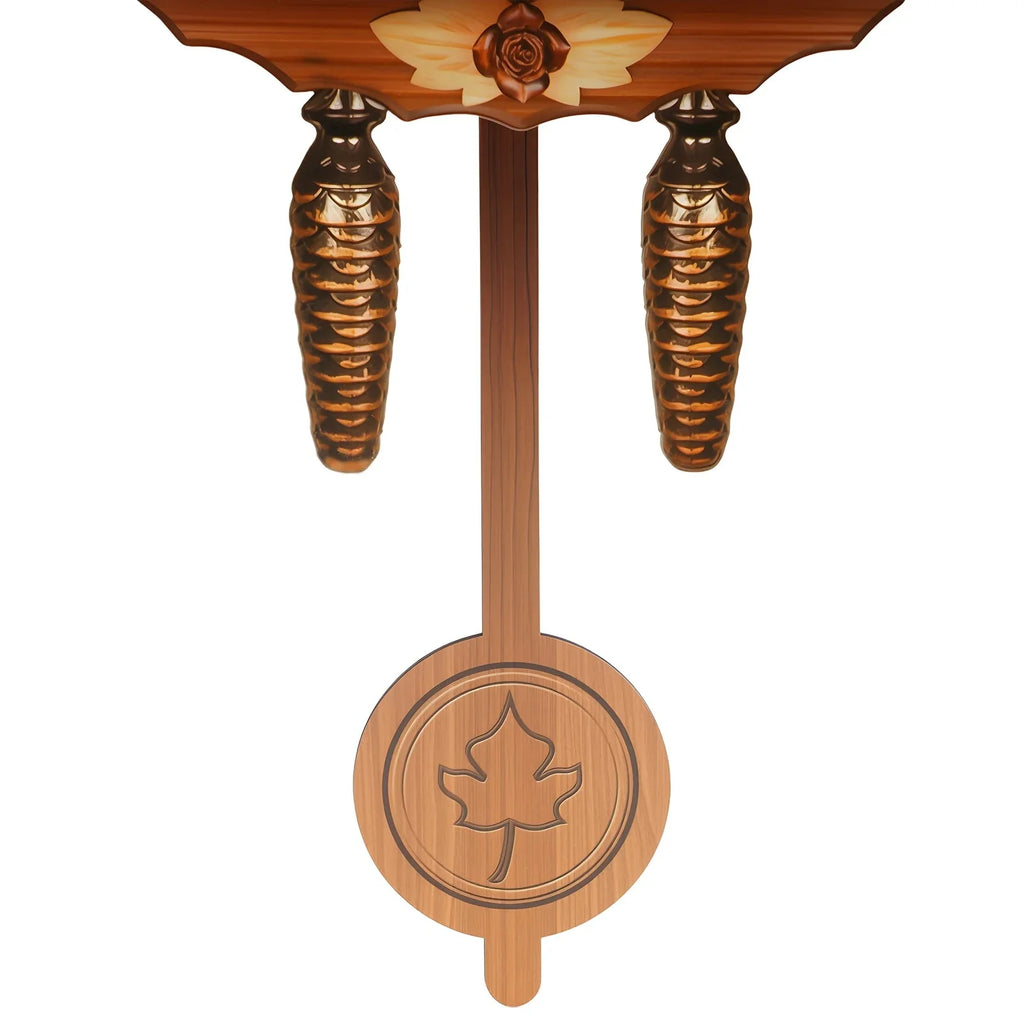 Nordic Style Designed Hanging Handmade Wood Cuckoo Clock w/ Chiming Bird 18"